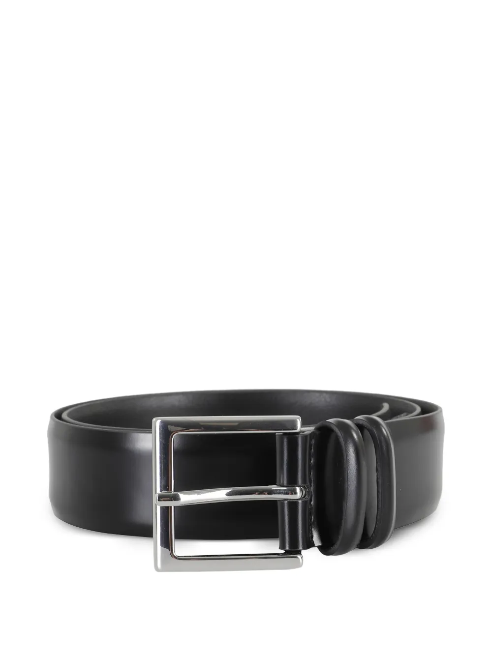 Orciani square-buckle leather belt - Nero