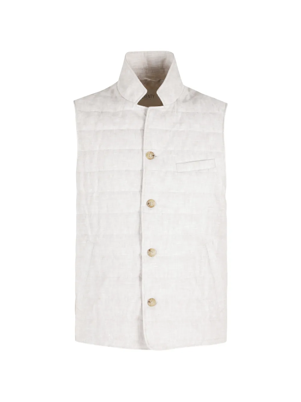 Seventy quilted button vest - Neutrals