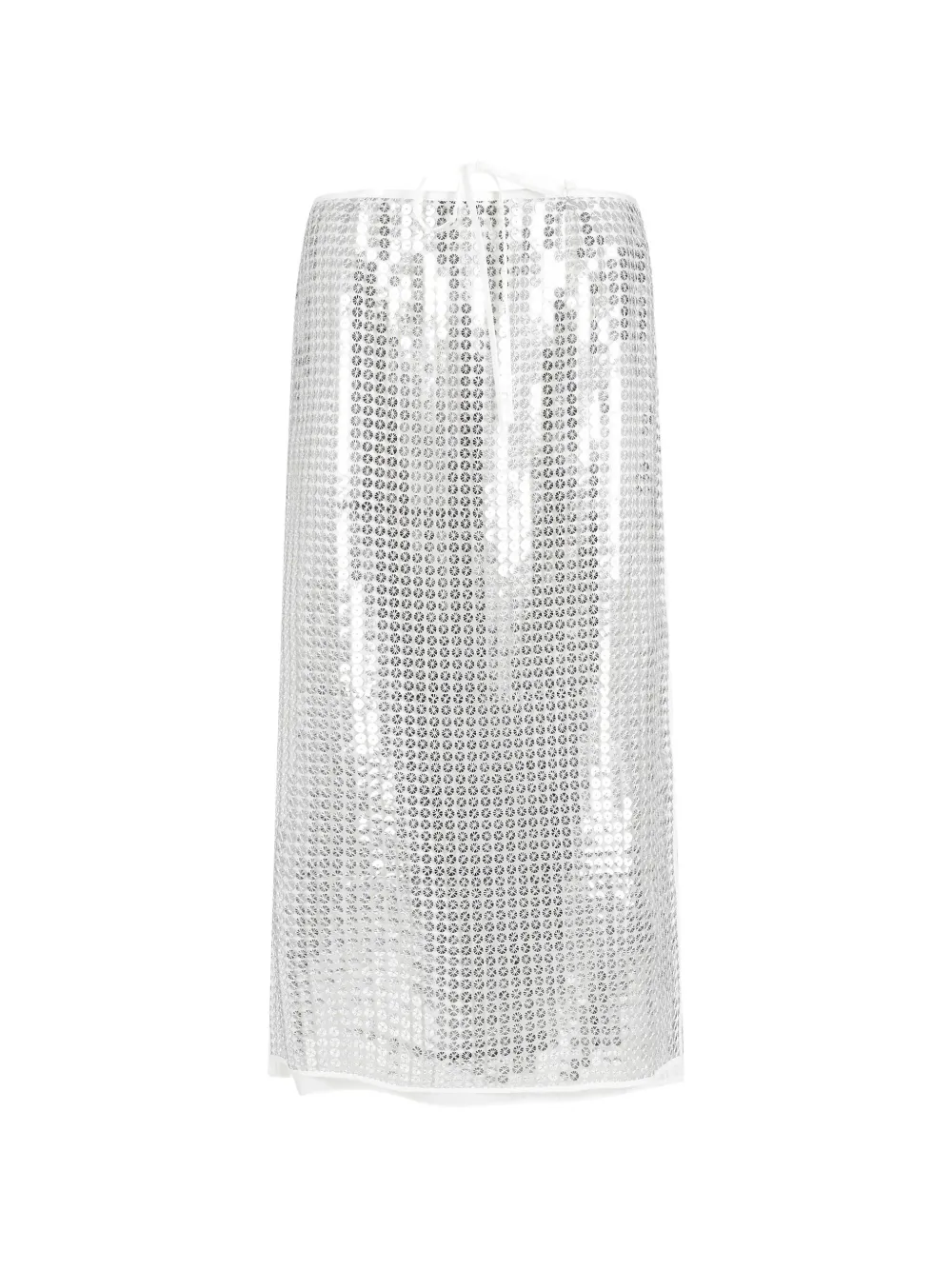 Isabelle Blanche metallic midi skirt - Argento
