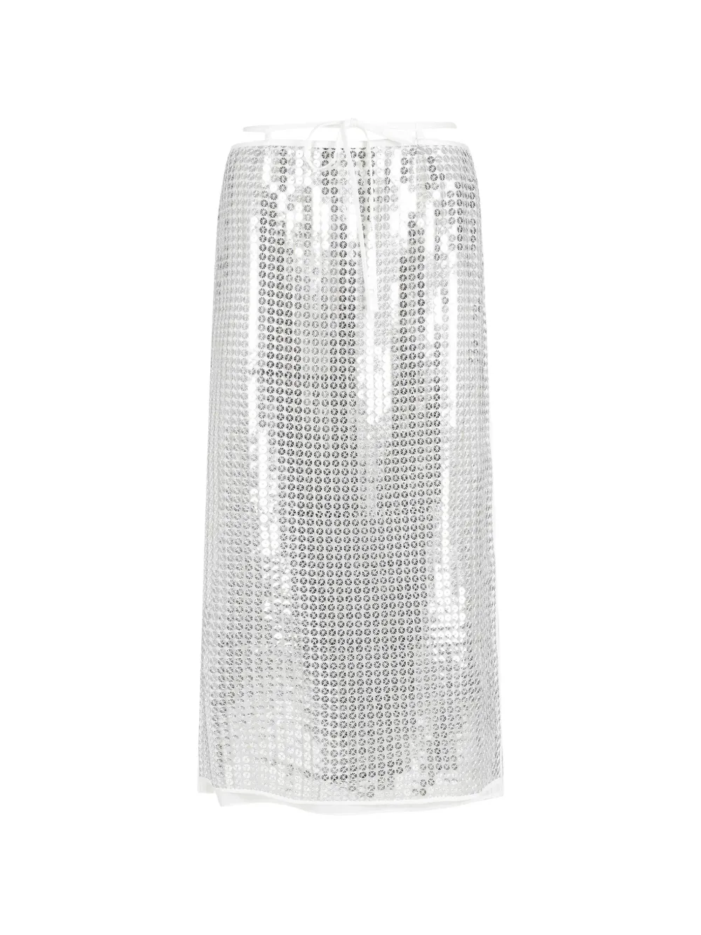 Isabelle Blanche metallic midi skirt - Argento