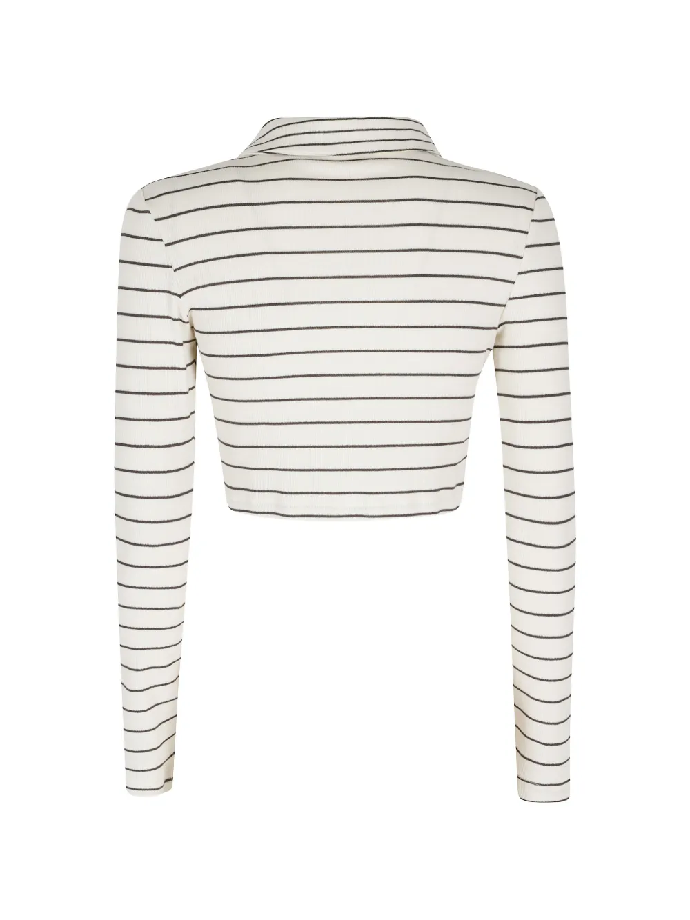 Alysi Gestreept poloshirt met kraag Beige