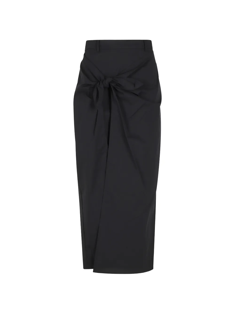 Isabelle Blanche knot midi skirt - Nero