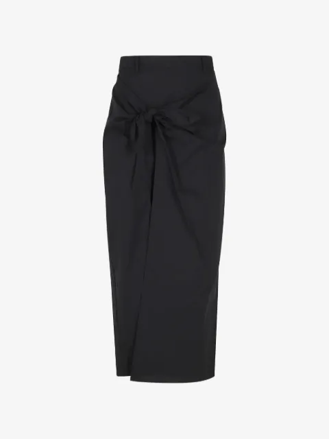 Isabelle Blanche knot midi skirt