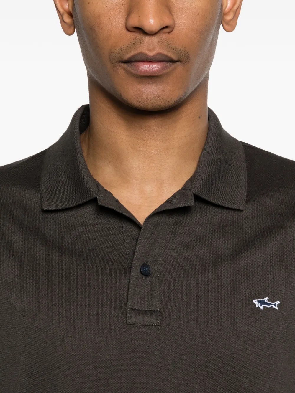 Paul & Shark Poloshirt met logo Bruin