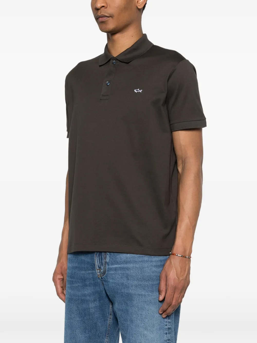 Paul & Shark Poloshirt met logo Bruin