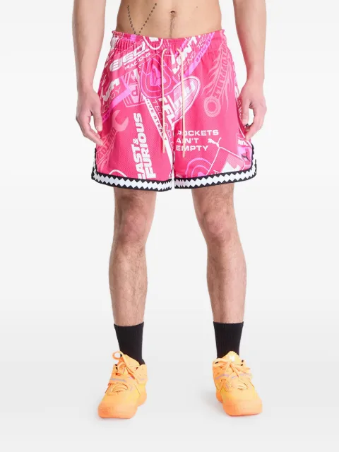 PUMA  x Fast & Furious printed drawstring shorts