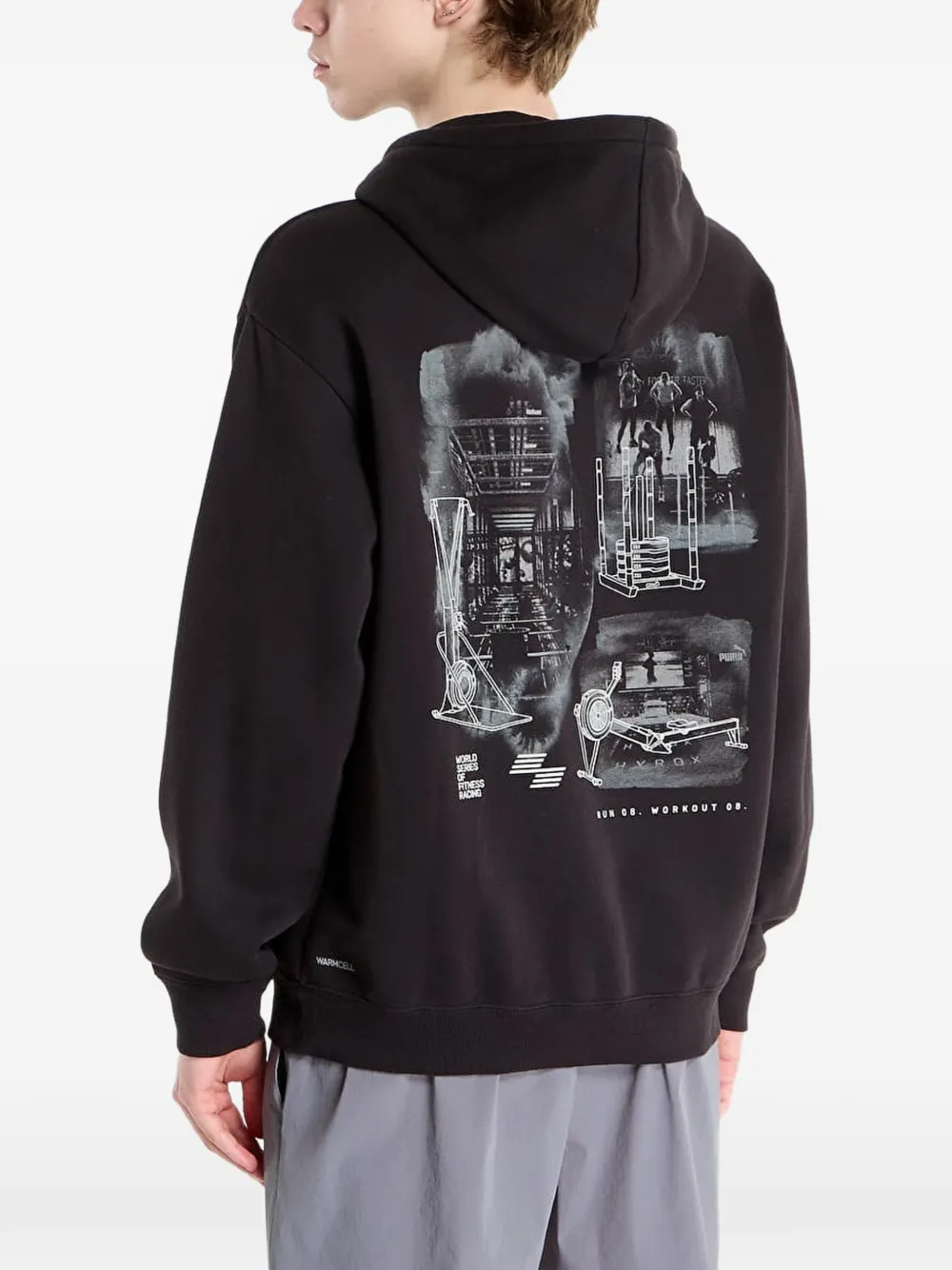 PUMA x HYROX zwaargewicht hoodie Zwart