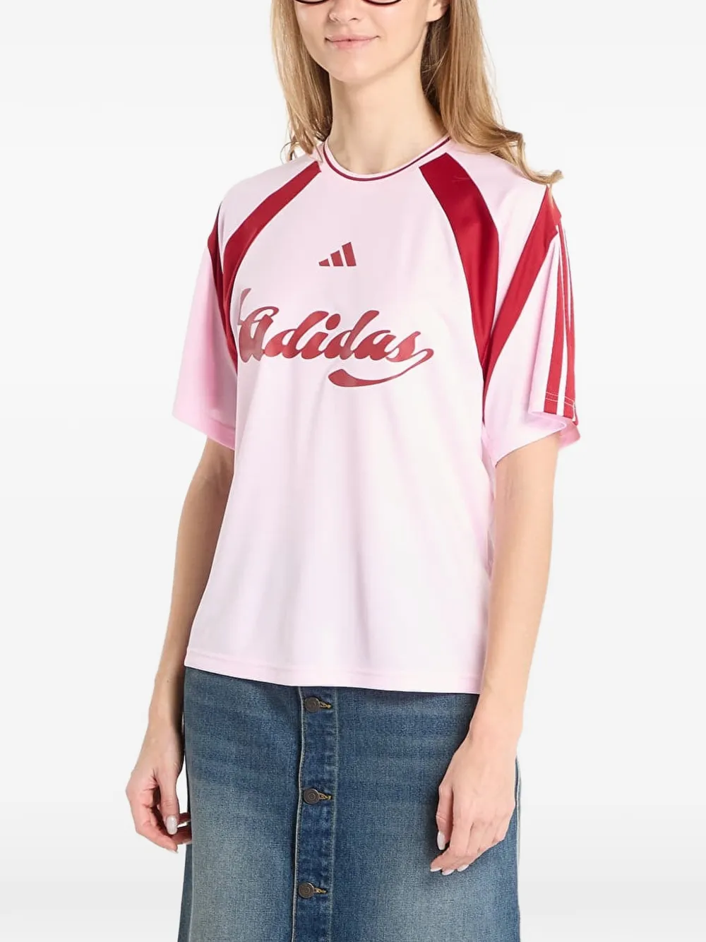adidas logo t-shirt - Rosa