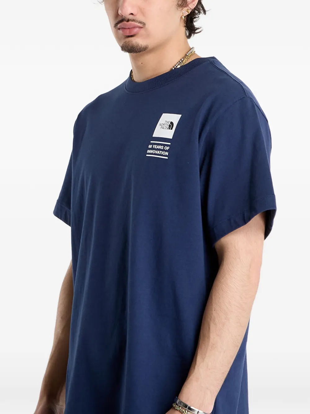 The North Face T-shirt met grafische print Blauw