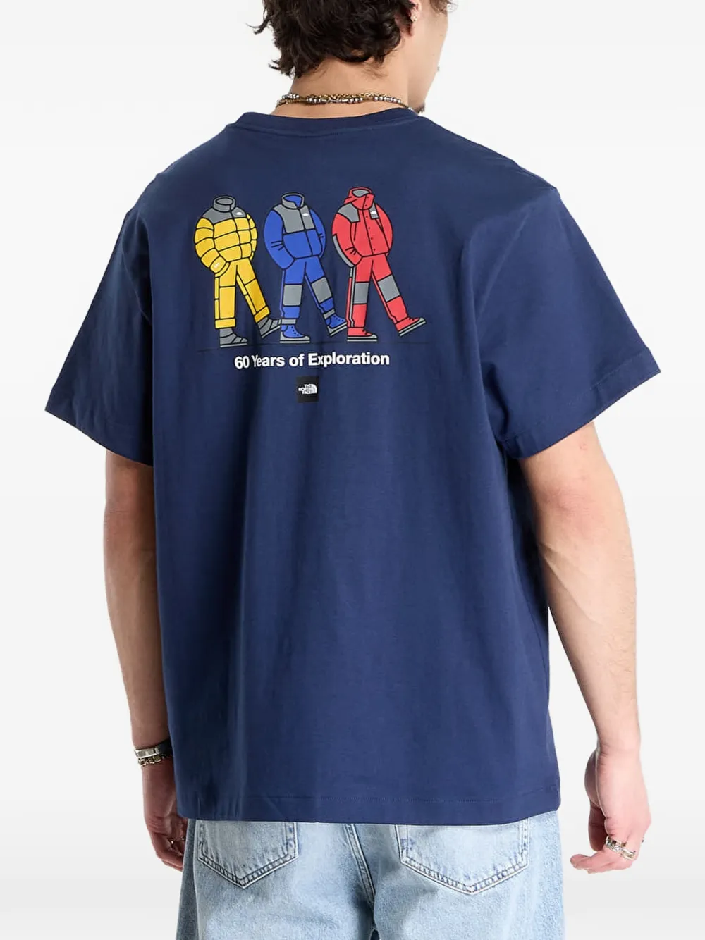 The North Face T-shirt met grafische print Blauw
