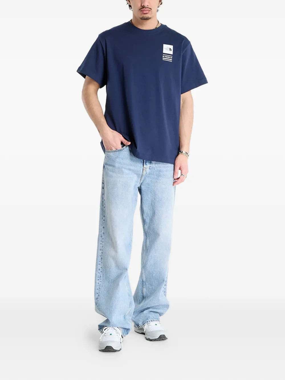 The North Face T-shirt met grafische print Blauw
