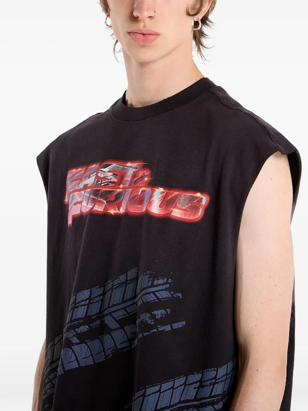 PUMA x FAST & FURIOUS mouwloos T-shirt Zwart