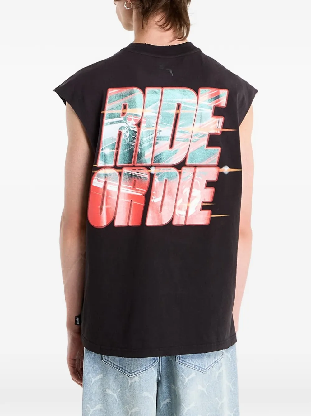 PUMA x FAST & FURIOUS mouwloos T-shirt Zwart