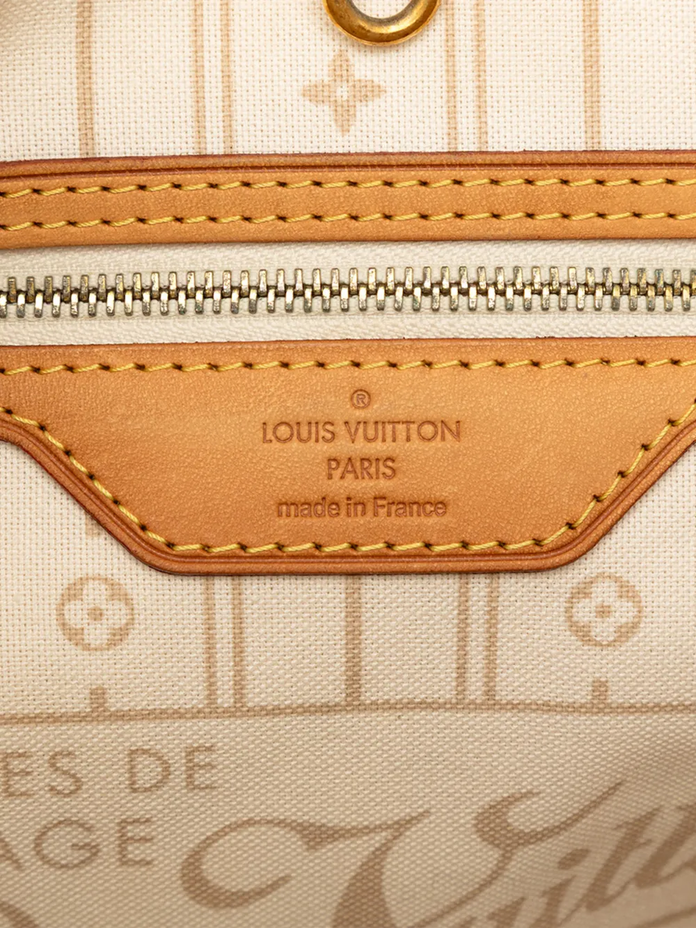 2012 Damier Azur Neverfull Mm Tote Bag