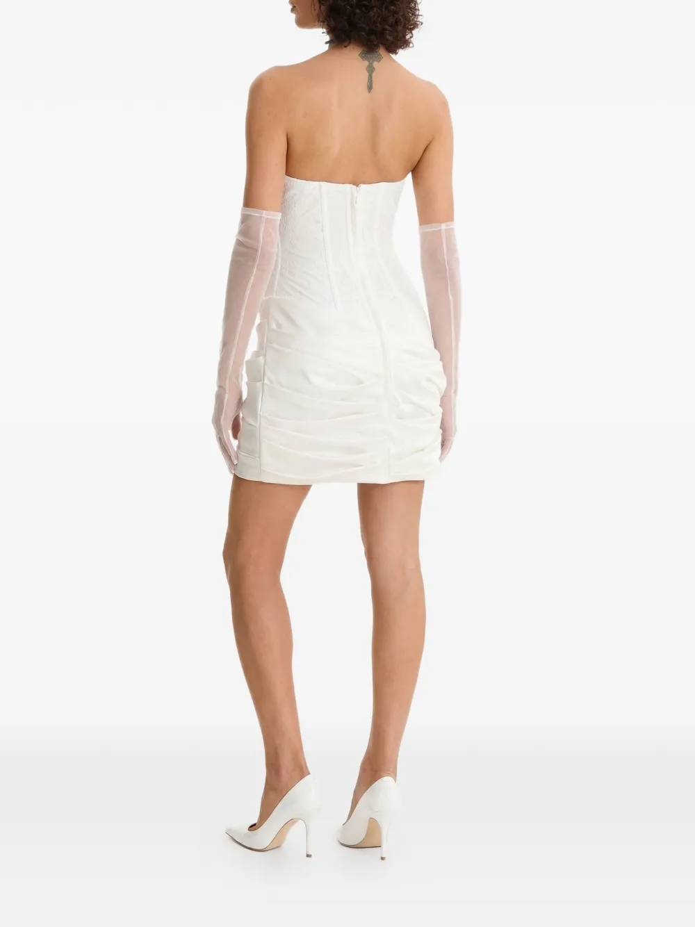 Moos Studio Strapless Mini Dress - White 