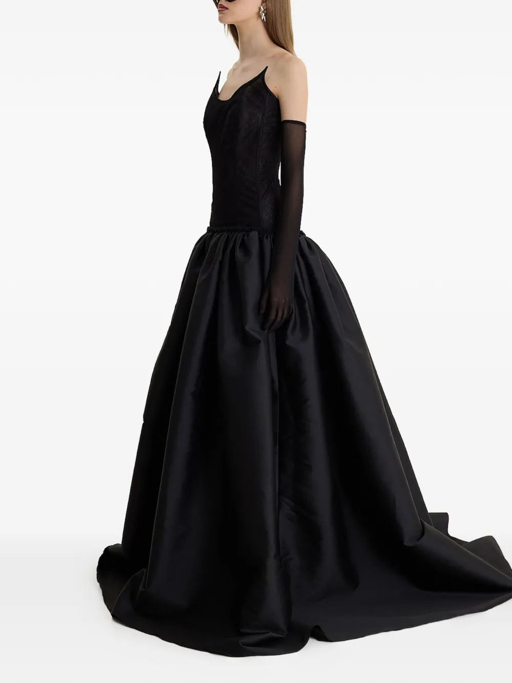  Moos Studio Dark Opera Lace Sleeveless Maxi Dress - Black 