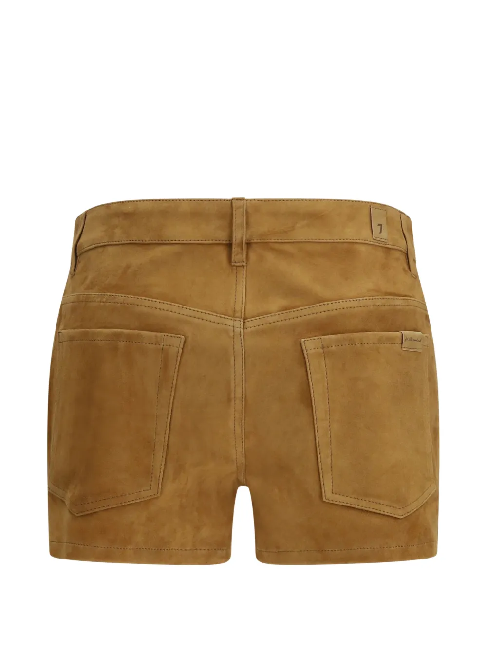  7 For All Mankind Five-pocket Leather Shorts - Brown 