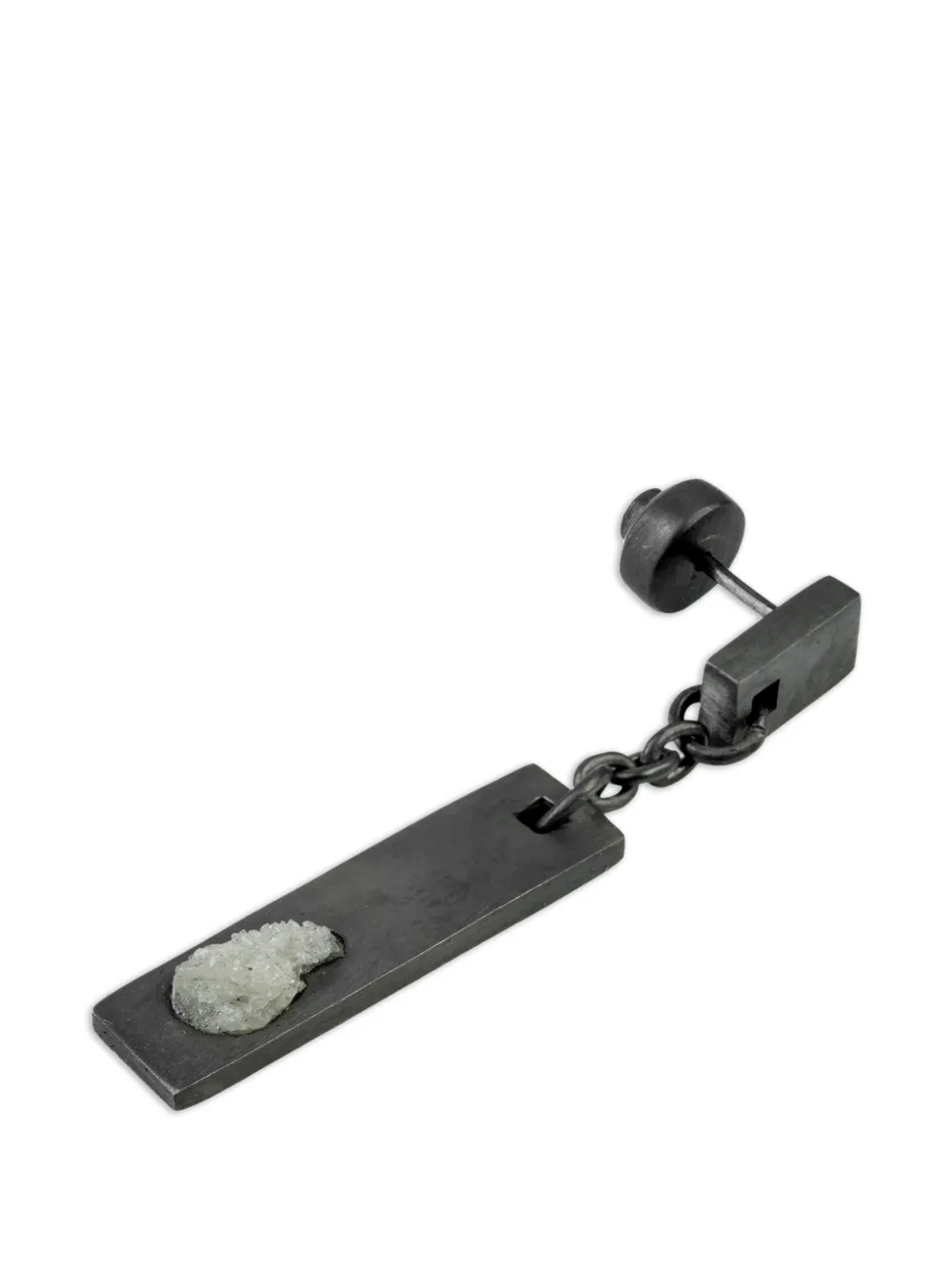 Parts of Four plate dangle earring - Nero