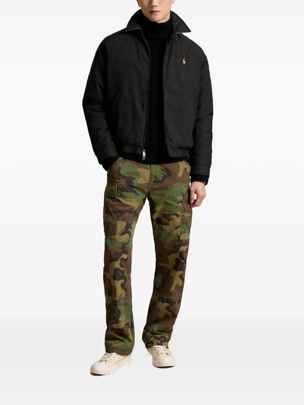 Polo Ralph Lauren Shirtjack met geborduurd logo Zwart