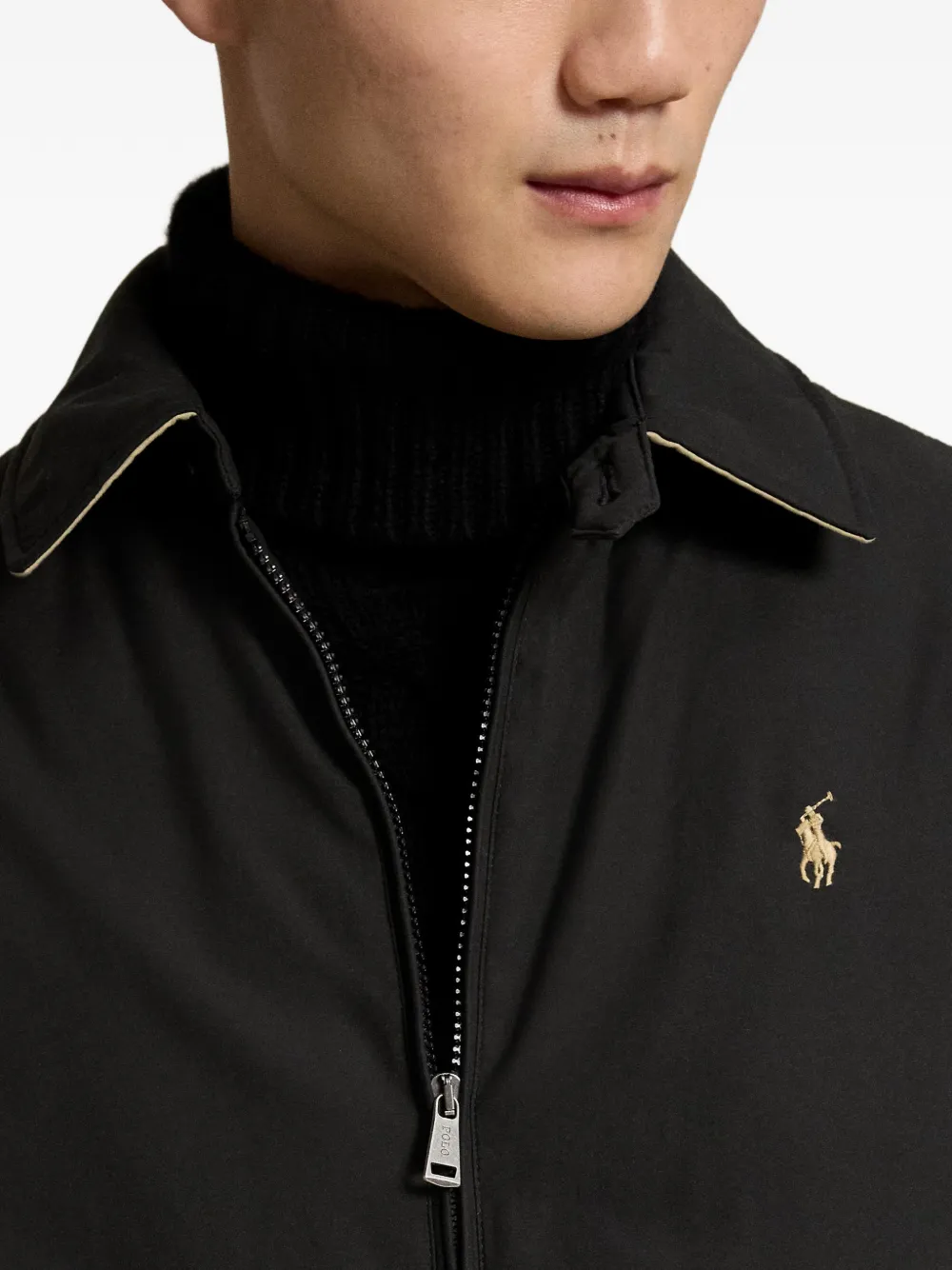 Polo Ralph Lauren Shirtjack met geborduurd logo Zwart