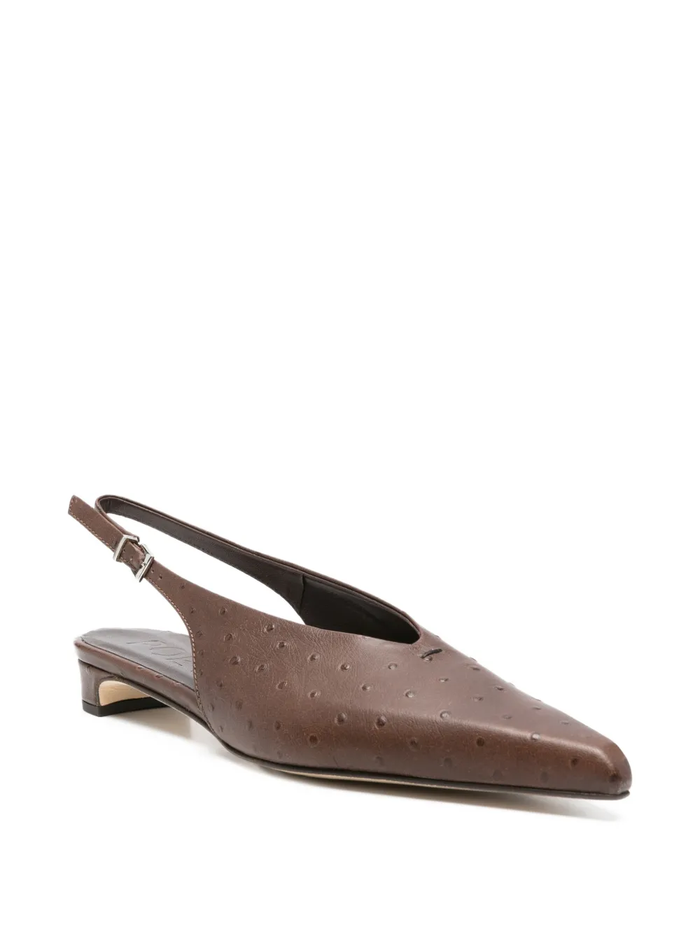  Poeve Pointed Slingback Pumps - Brown 
