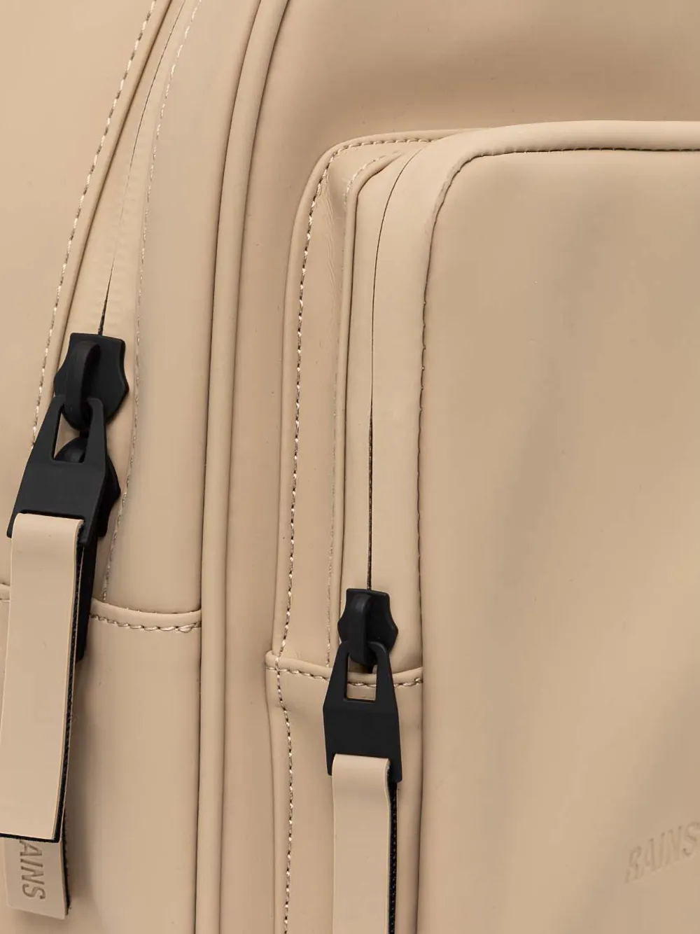 Rains Rugzak met rits en handvat Beige