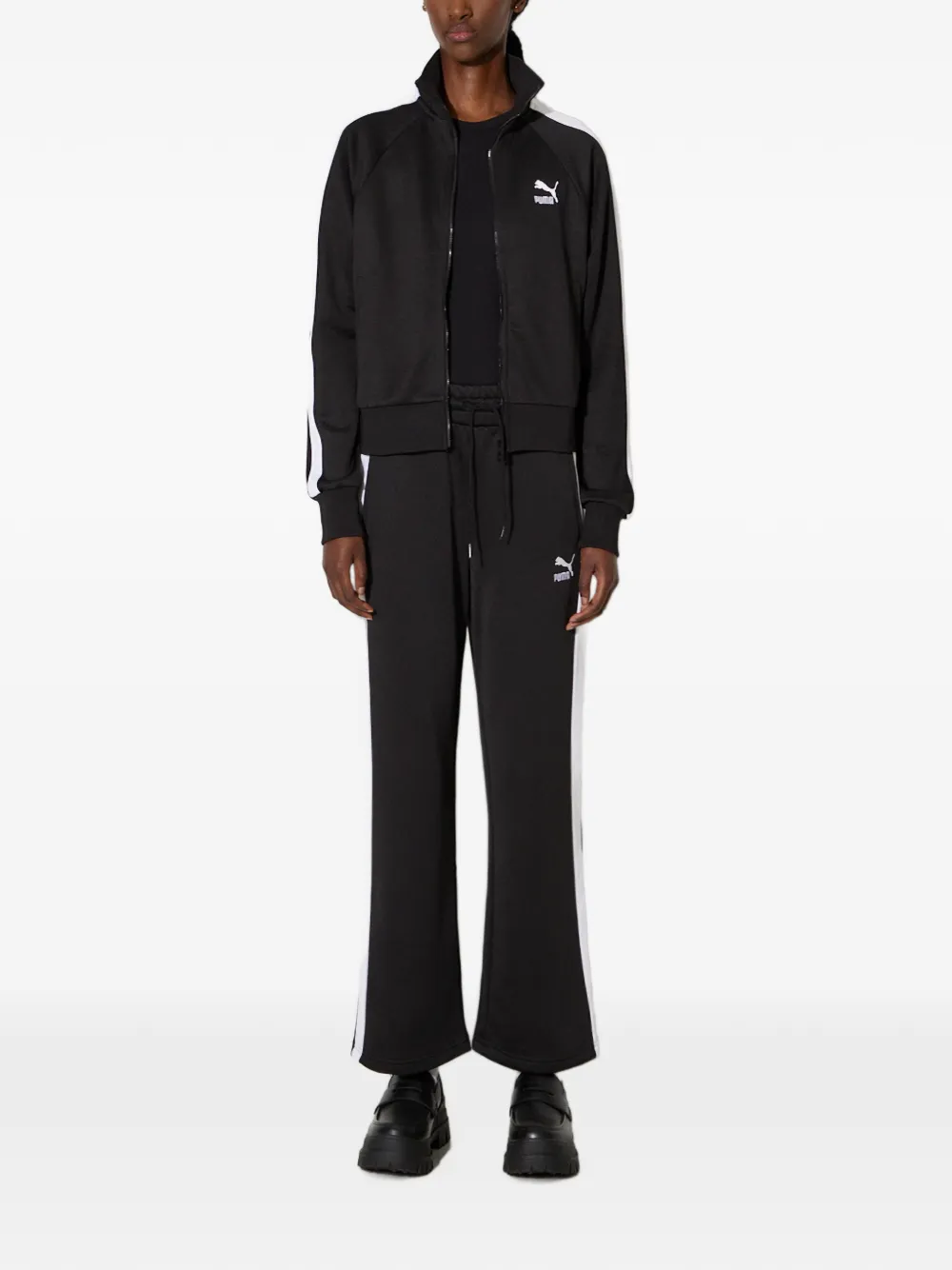 PUMA Iconic T7 trainingsbroek met zijstreep en geborduurd logo Zwart