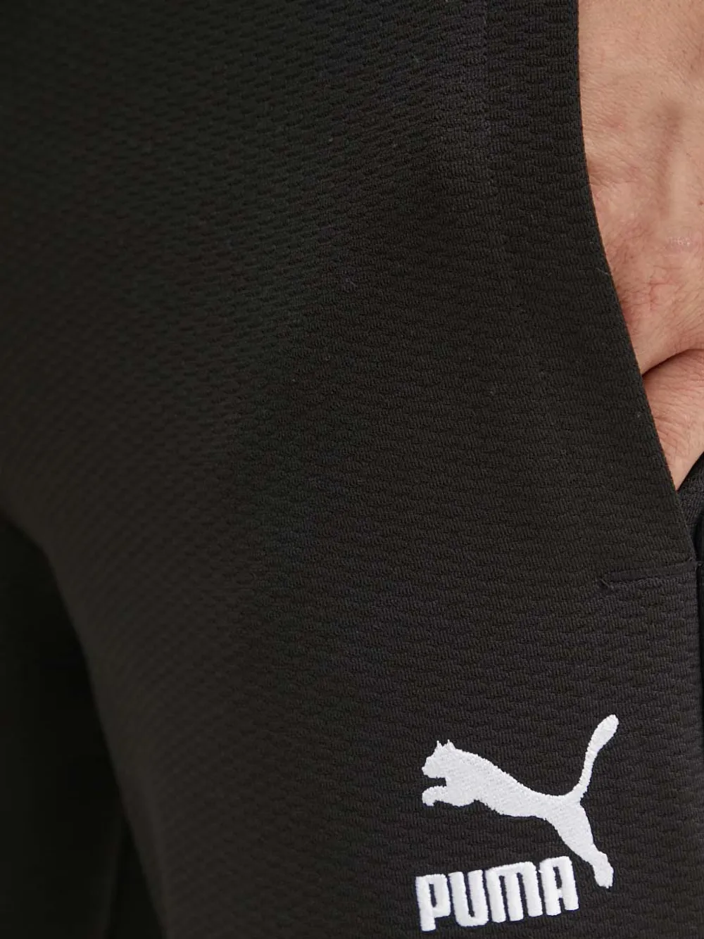 PUMA T7 trainingsbroek met trekkoord en geborduurd logo Zwart