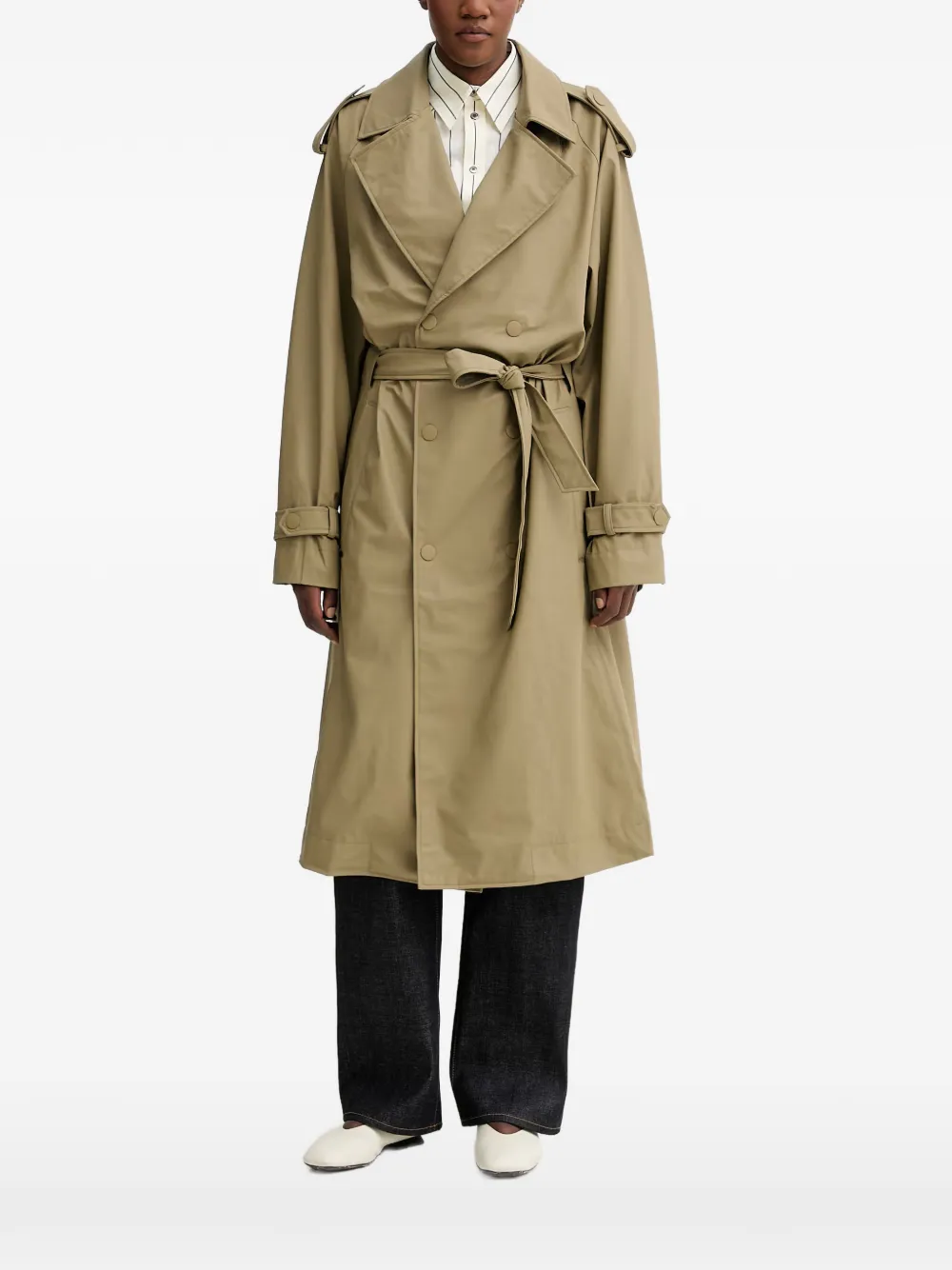 Rains double-breasted belted trench coat - Toni neutri