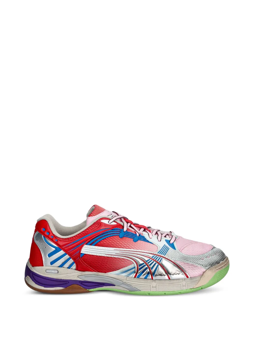 PUMA panelled metallic sneakers - Rosso
