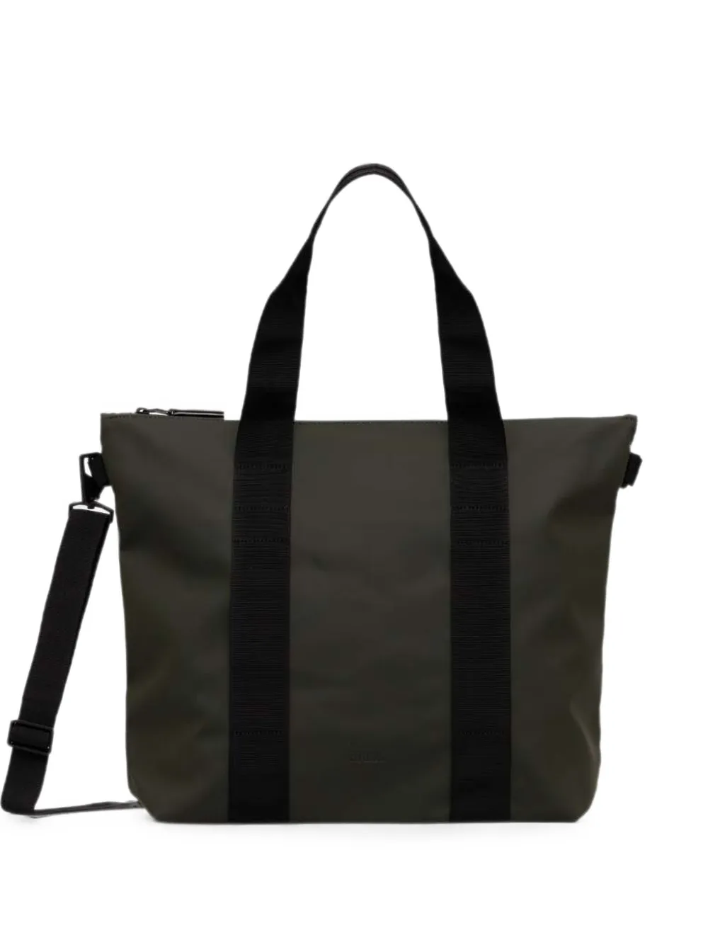 Rains mini logo-debossed tote bag - Verde