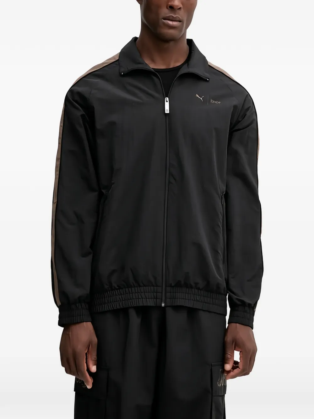 PUMA x RIPNDIP T7 zip-up striped-sleeve jacket - Black