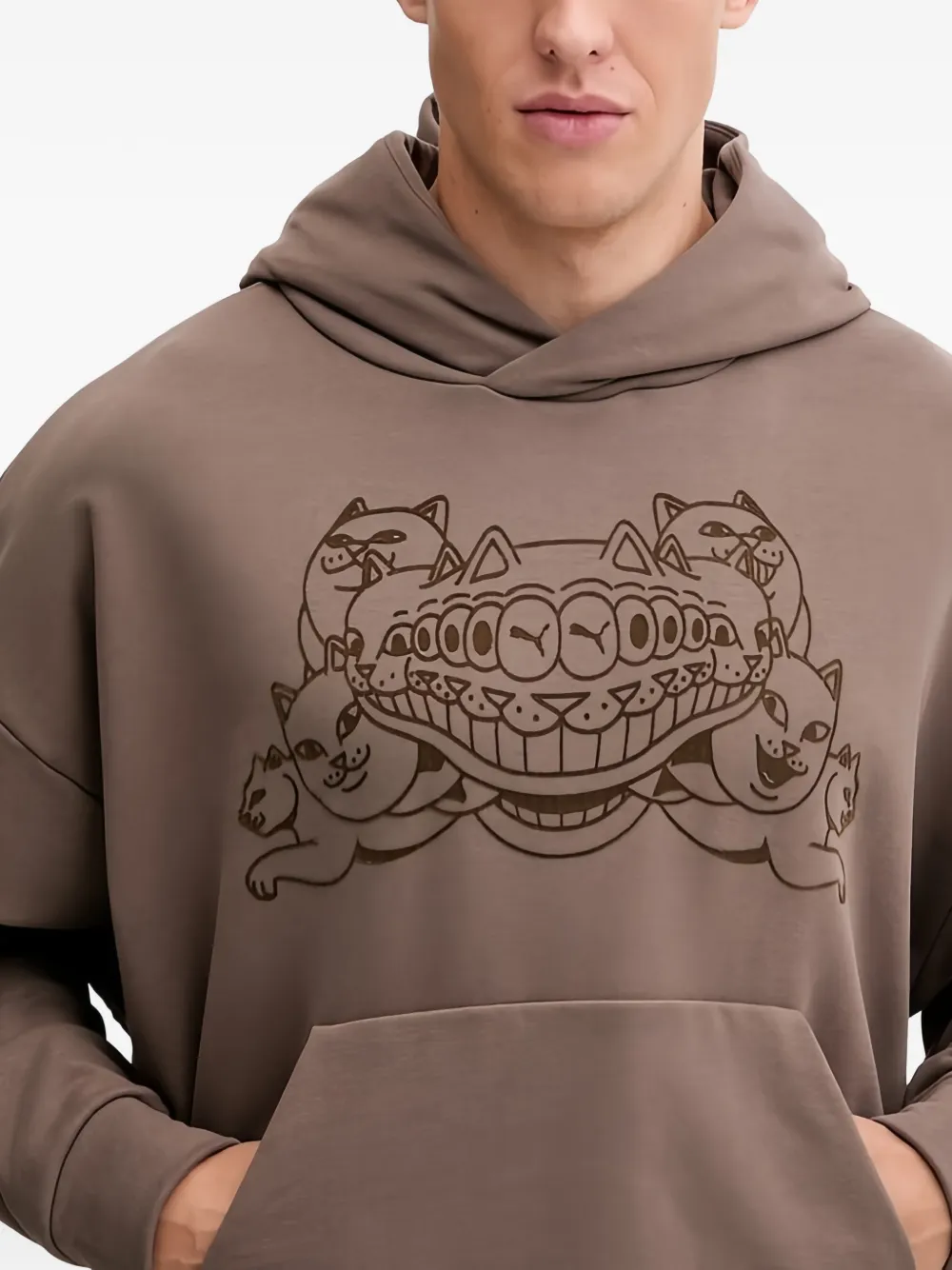 PUMA x RIPNDIP sweater met capuchon Bruin