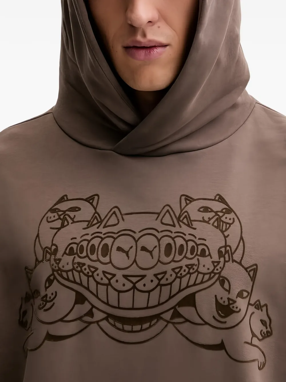 PUMA x RIPNDIP sweater met capuchon Bruin