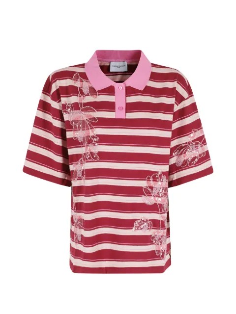 Isabelle Blanche playera tipo polo con detalle