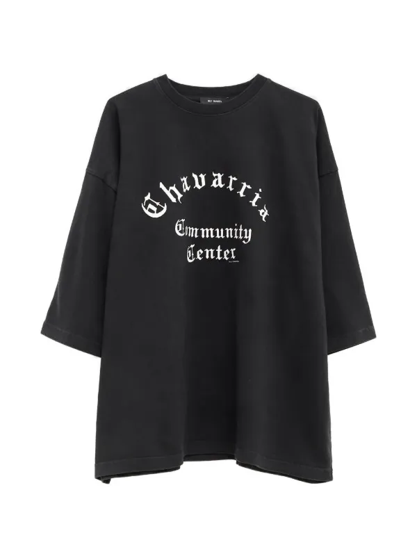 Willy Chavarria Logo-print Oversized T-shirt in Black