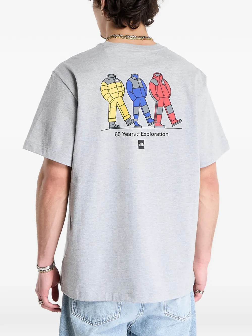 The North Face Ruimvallend T-shirt met grafische print Grijs