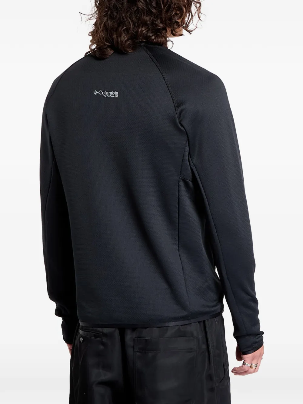 Grid Fleece Zip Sweater