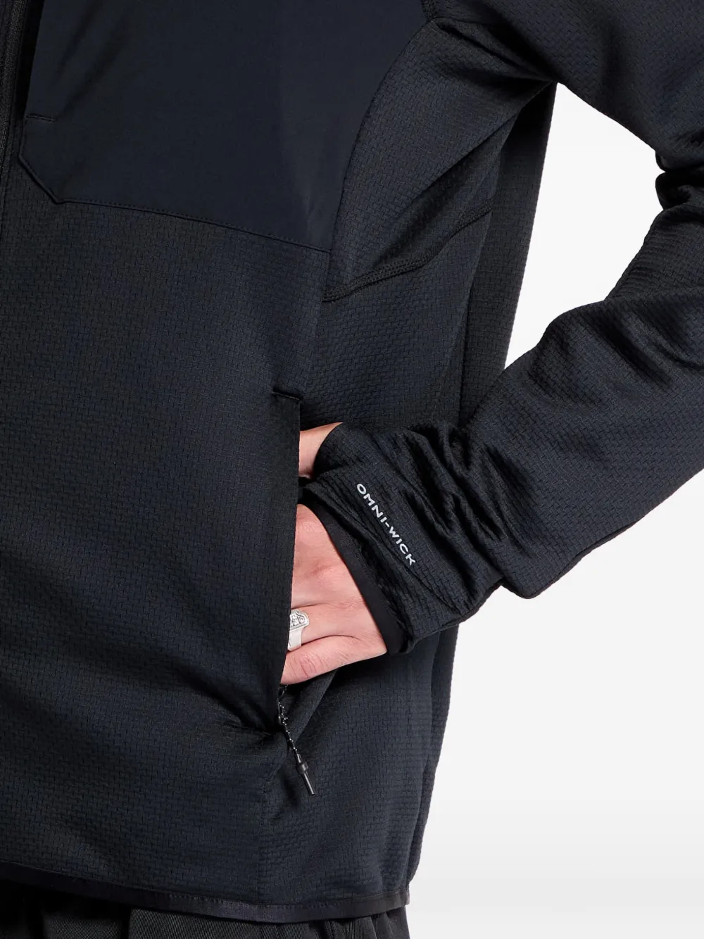 Grid Fleece Zip Sweater