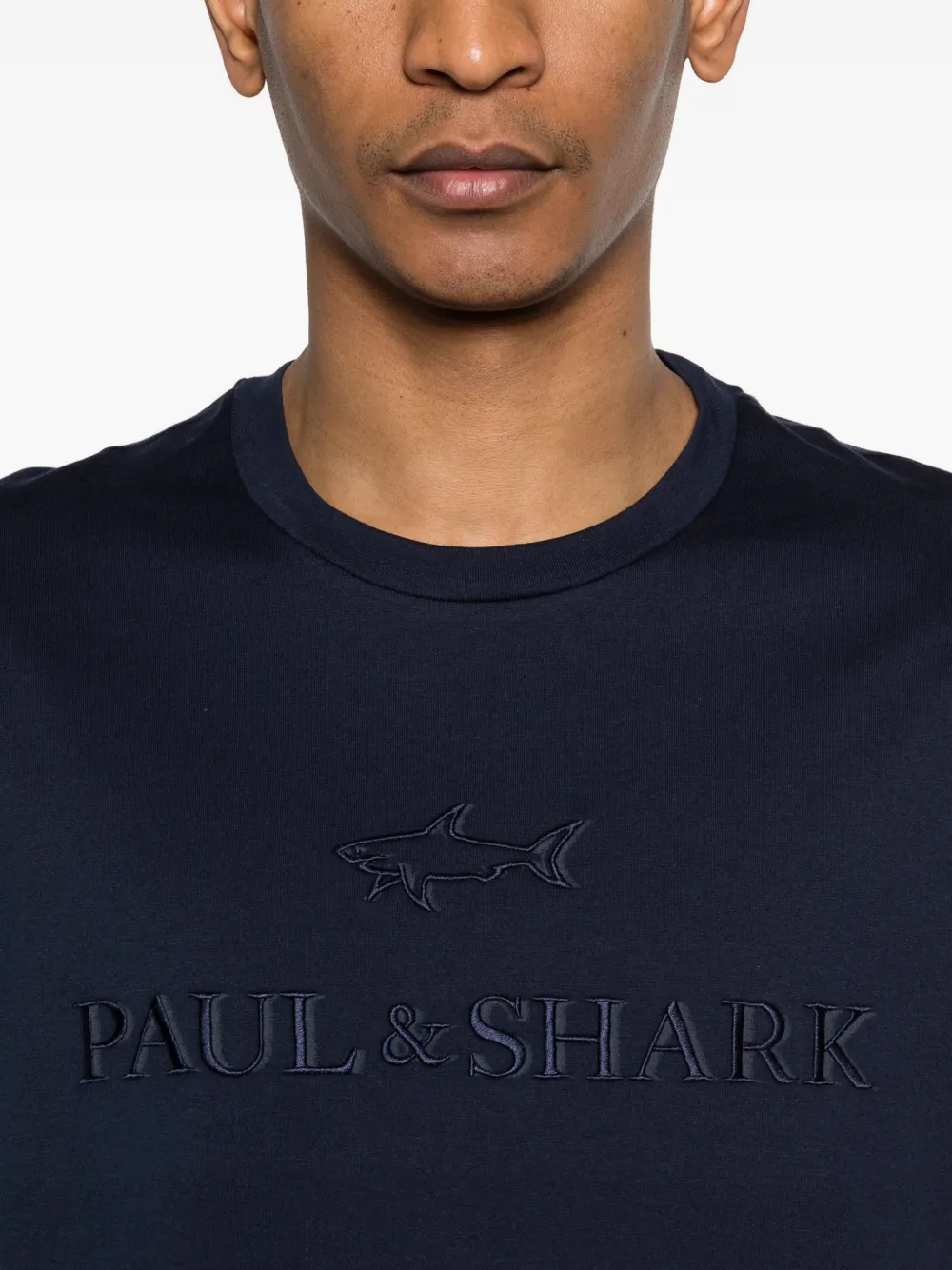 Paul & Shark T-shirt met logodetail Blauw
