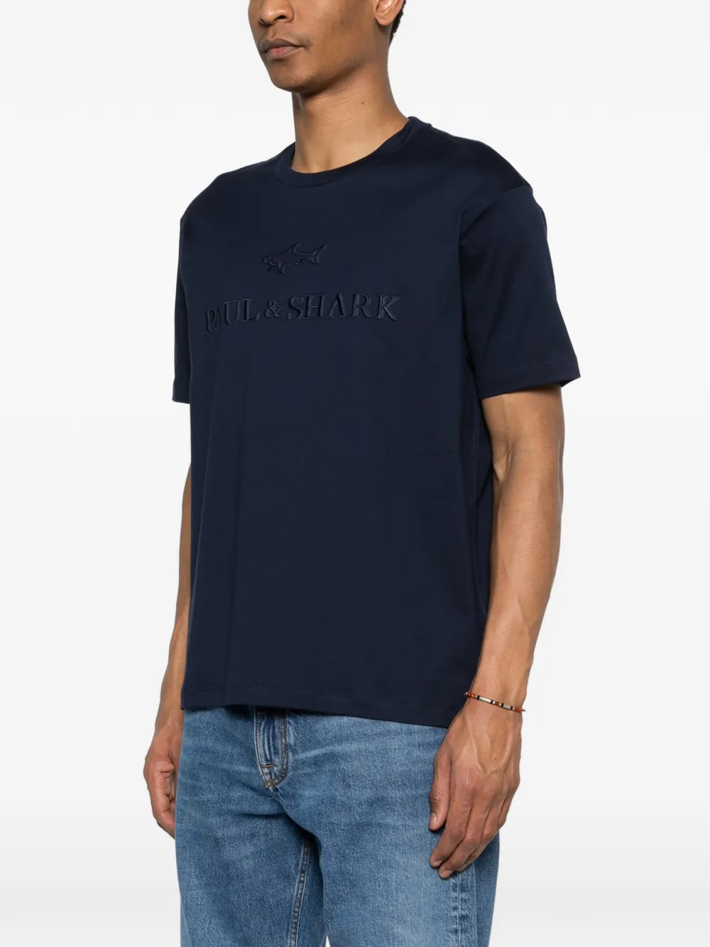 Paul & Shark T-shirt met logodetail Blauw