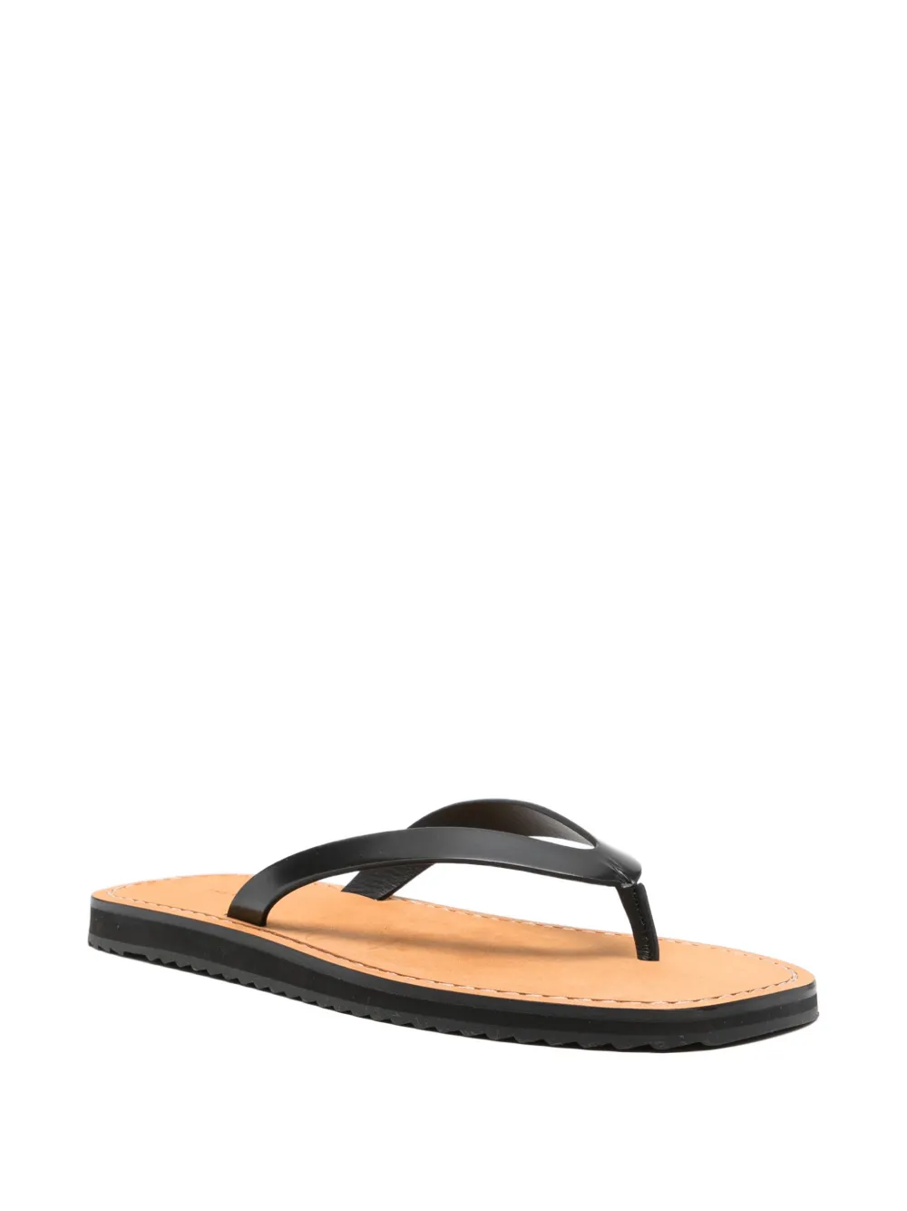 The Row City thong-strap sandals Zwart