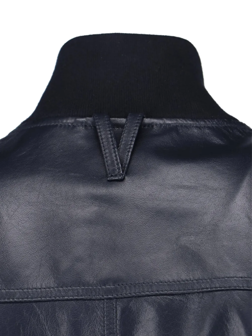  Valstar Buttoned Leather Jacket - Blue 