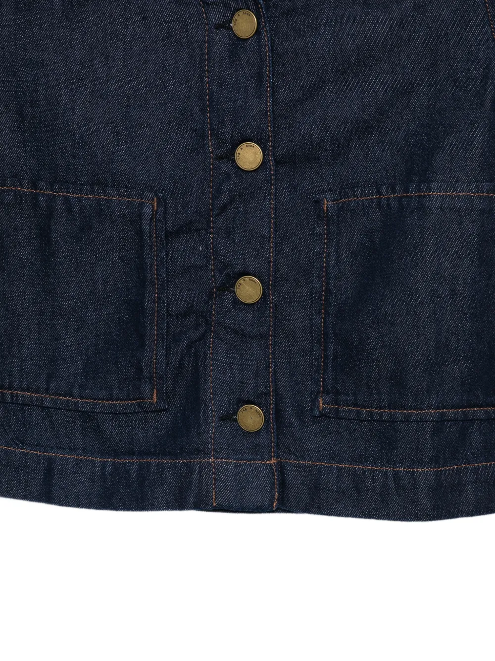  Rag & Bone Adrianna Buttoned Pocket Jacket - Blue 