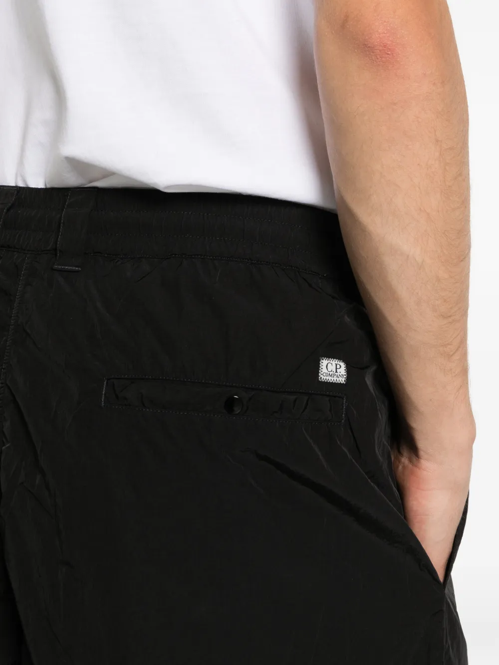 C.P. Company Geplooide shorts Zwart