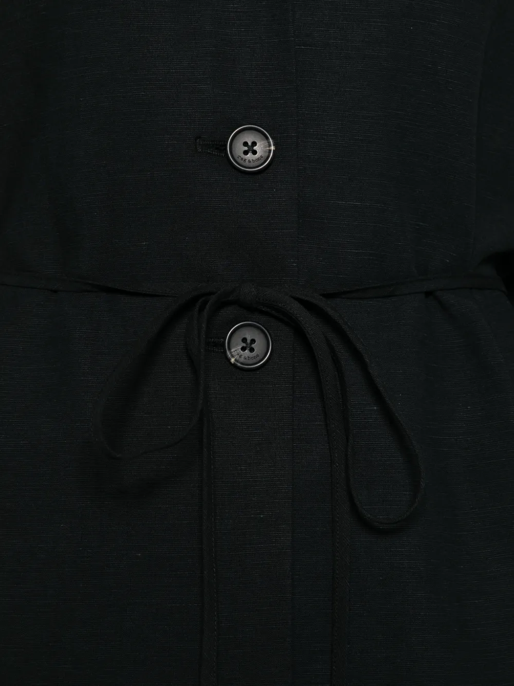 Rag & Bone Chappell Button Tie Blazer - Black 