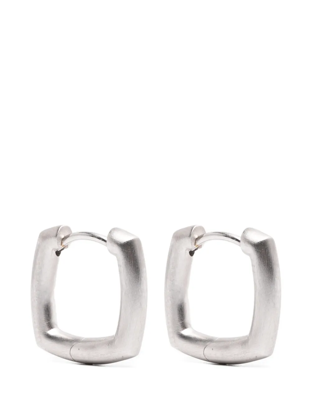 Tom Wood small Frame satin-finish earrings - Argento