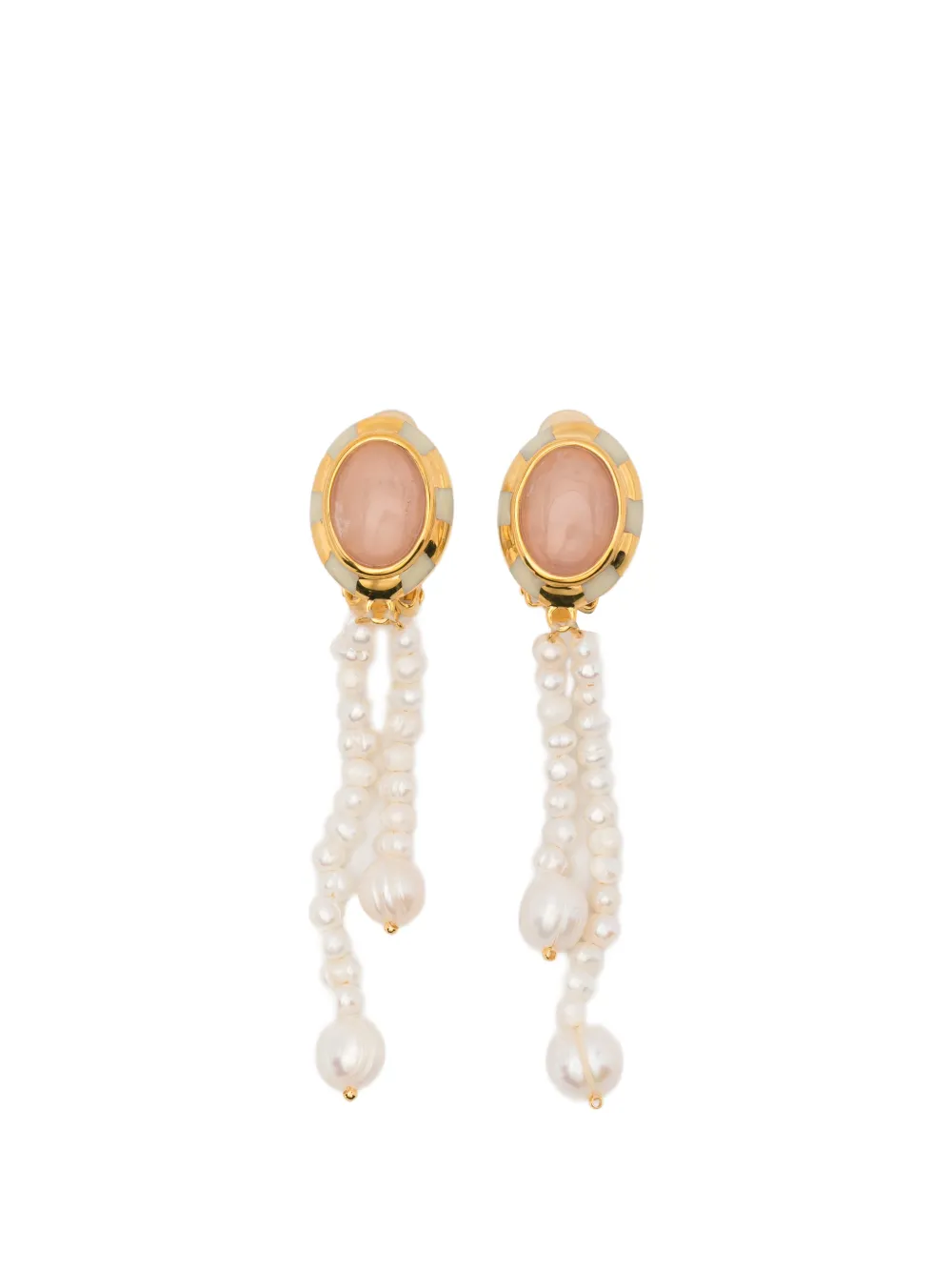 Aurelie Bidermann Mirasol pearl clip earrings - Oro