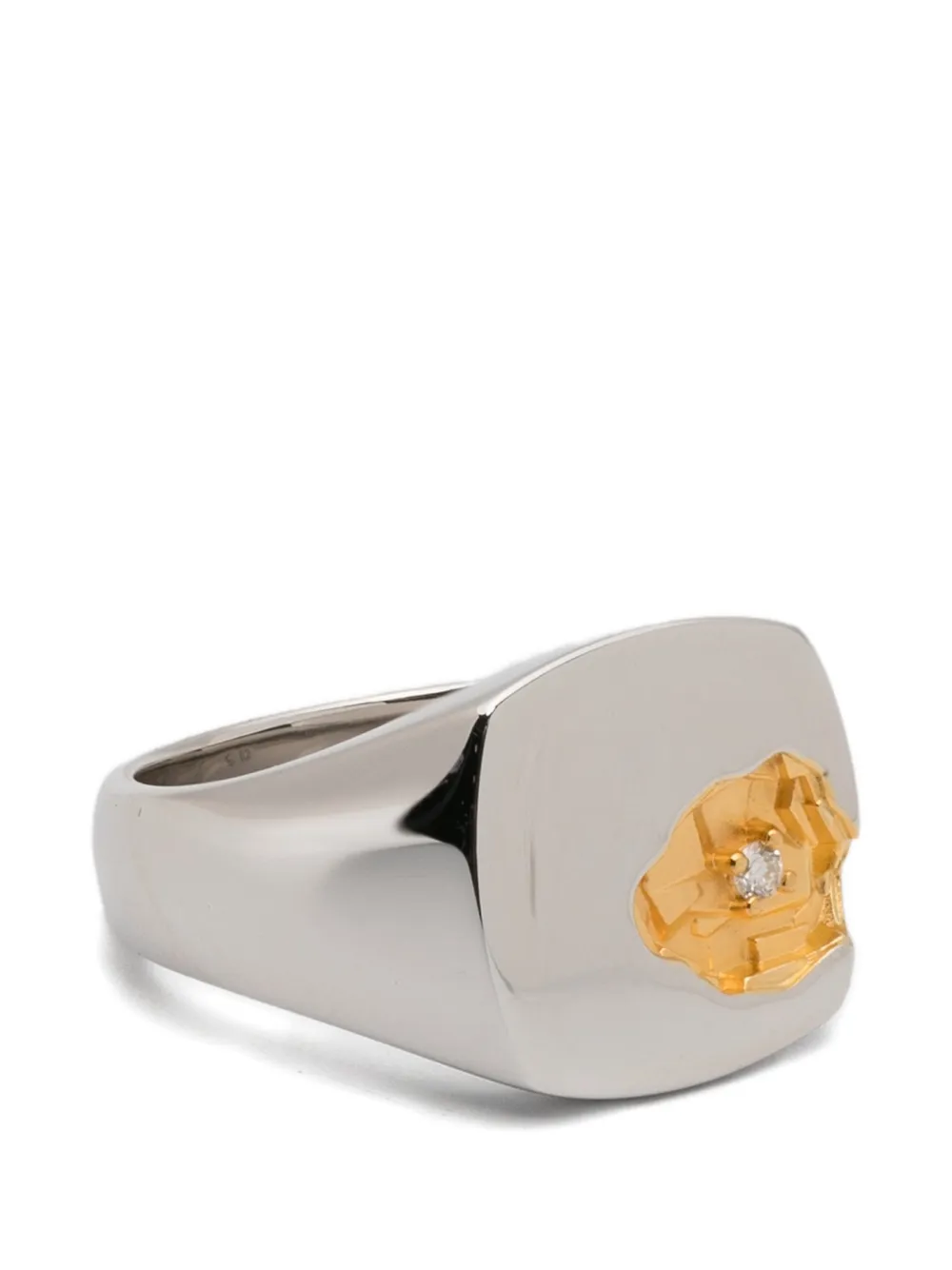 Tom Wood Mined diamond ring - Silver