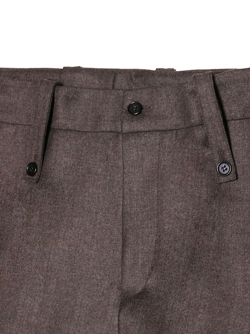 Paura Kyris Button Trousers - Brown 